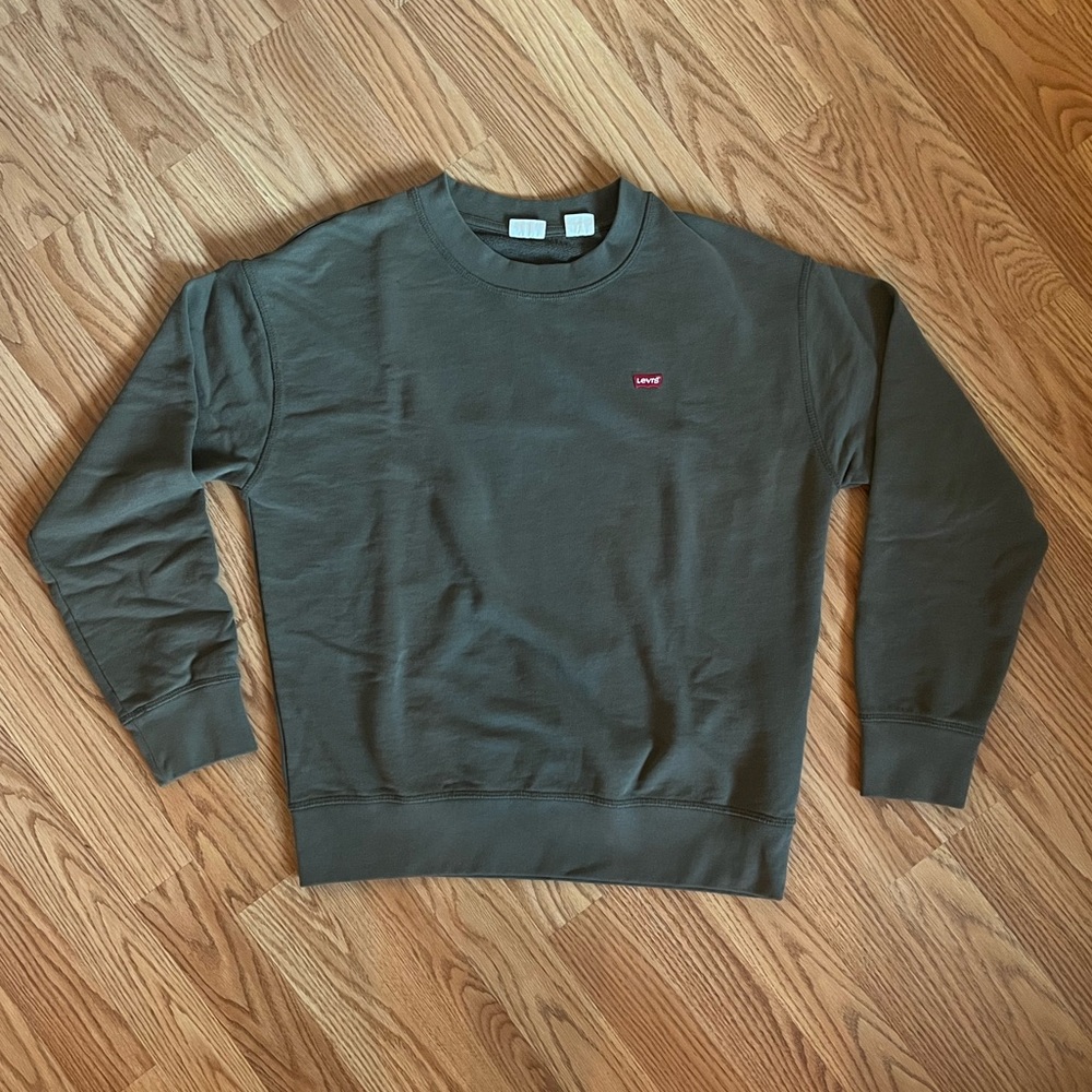 Levi’s Crewneck Sweatshirt, Olive Green, Men’s Small